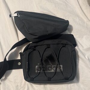 adidas Black Belt Bag with Front Bungee